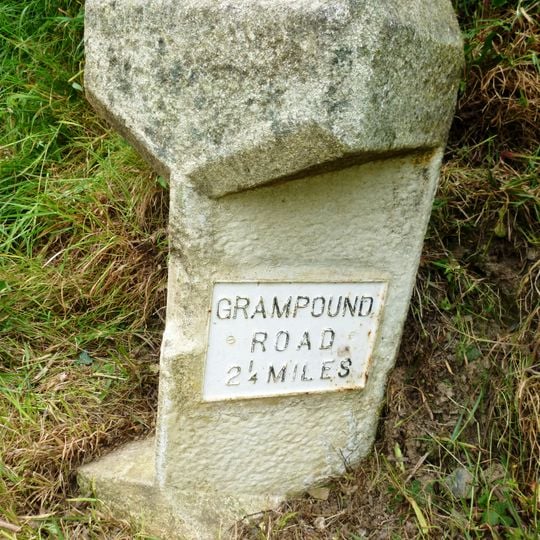 Milestone, N of crossroads to Golden