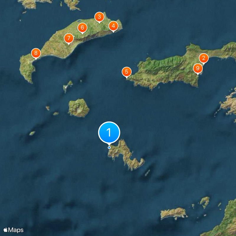 Archipiélago del Dodecaneso Mapa
