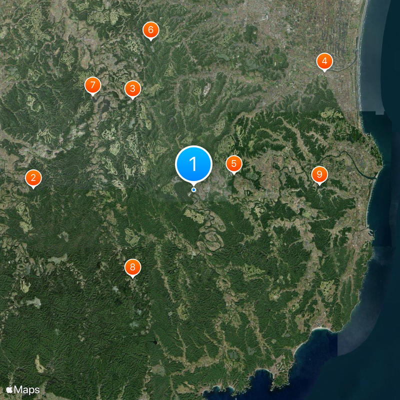 Château d'Ōtaki Carte