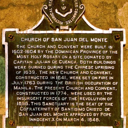 Church of San Juan del Monte historical marker