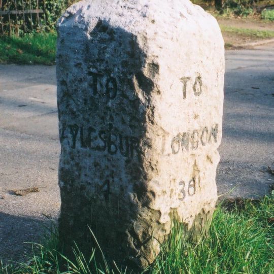 Milestone, Aylesbury Road; outside Recreation Ground