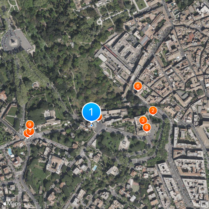 Fontana dell'Acqua Paola Map