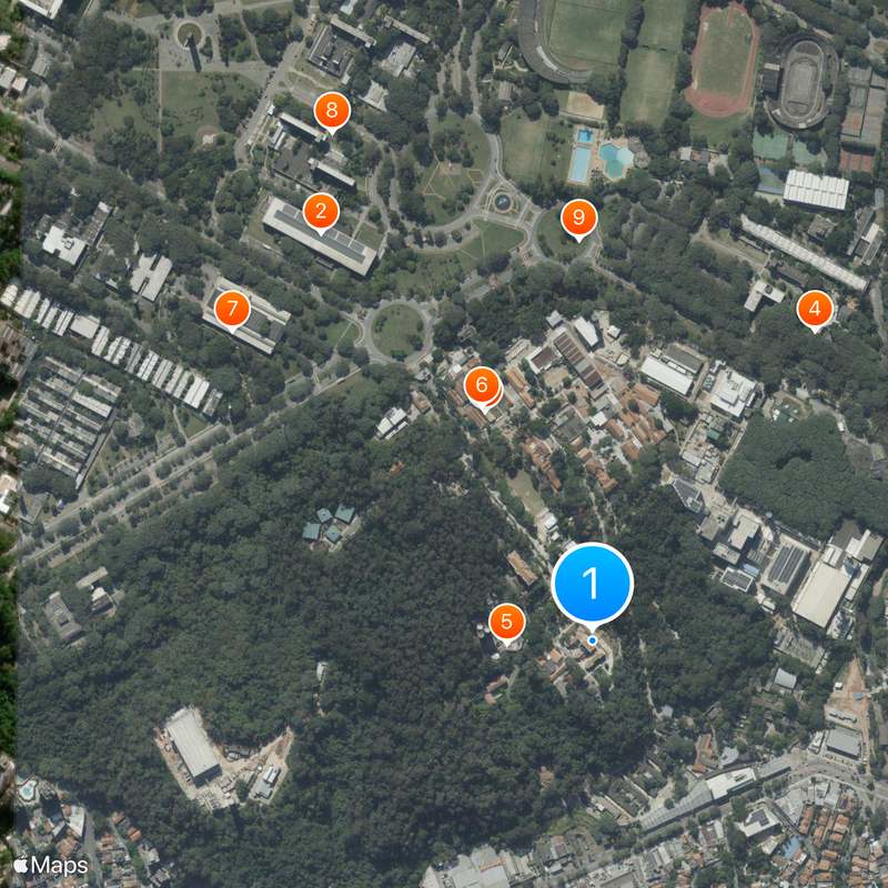 Instituto Butantan Mappa