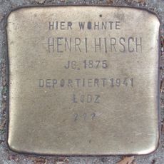 Stolperstein dedicated to Henri Hirsch