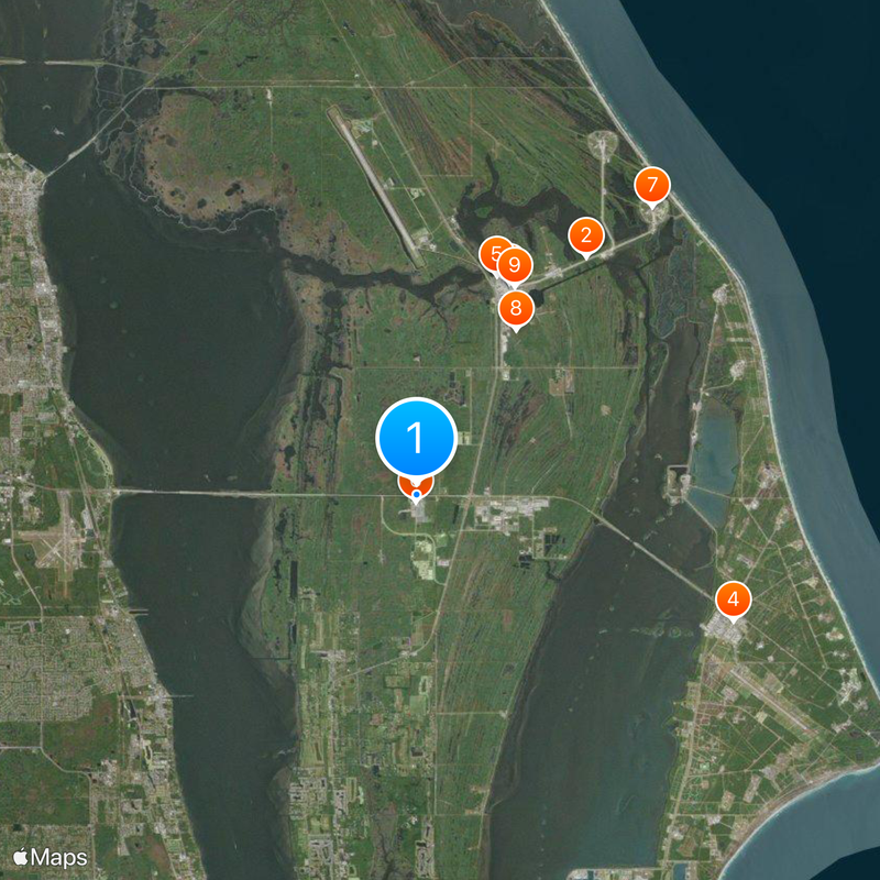 Space Mirror Memorial Mapa