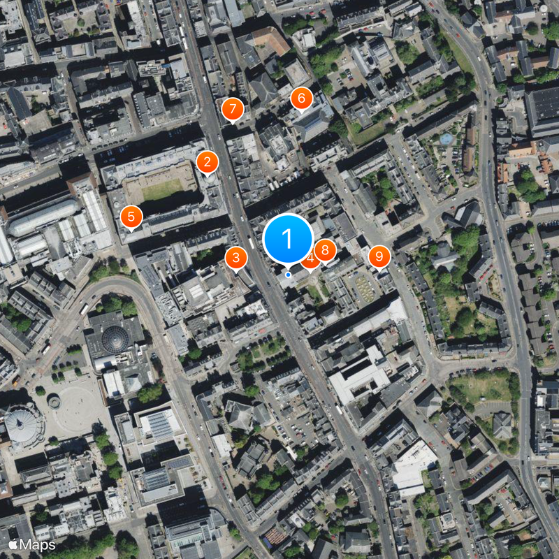 Royal College of Surgeons of Edinburgh Kaart