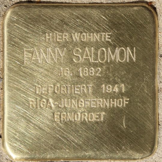Stolperstein en memoria de Fanny Salomon
