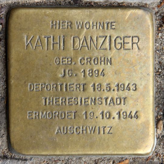 Stolperstein dedicated to Kathi Danziger