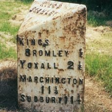 Milepost, 200m S of A513 Handsacre road jct