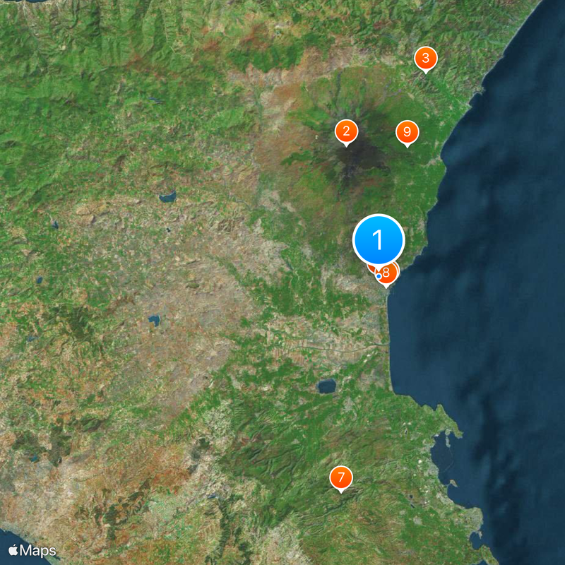 Ciudad metropolitana de Catania Mapa
