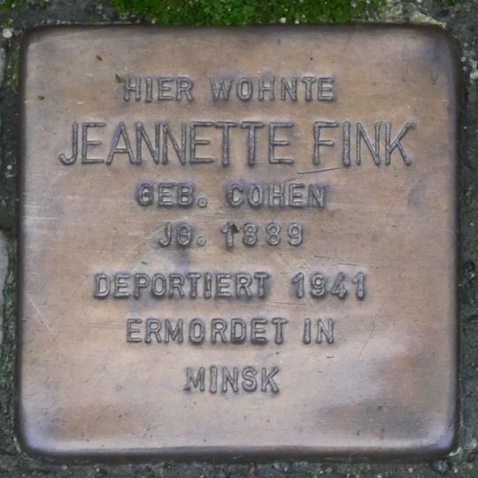 Stolperstein dedicated to Jeannette Fink
