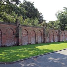 Screen wall on south side of Stanley Park