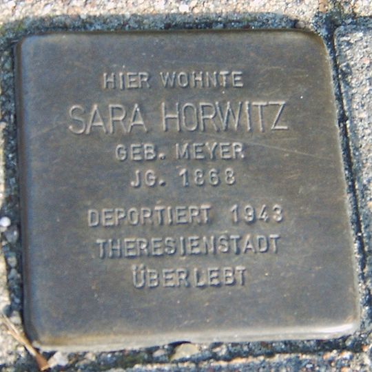 Stolperstein für Sara Horwitz