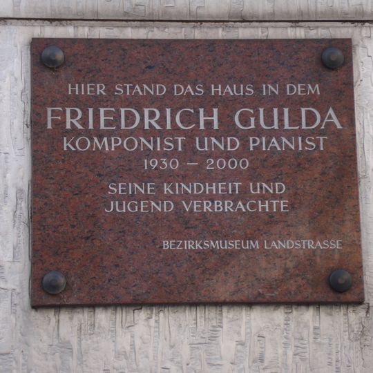 Gedenktafel für Friedrich Gulda