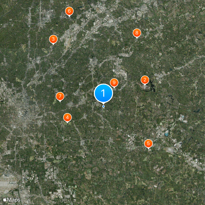 Condado de DeKalb Mapa