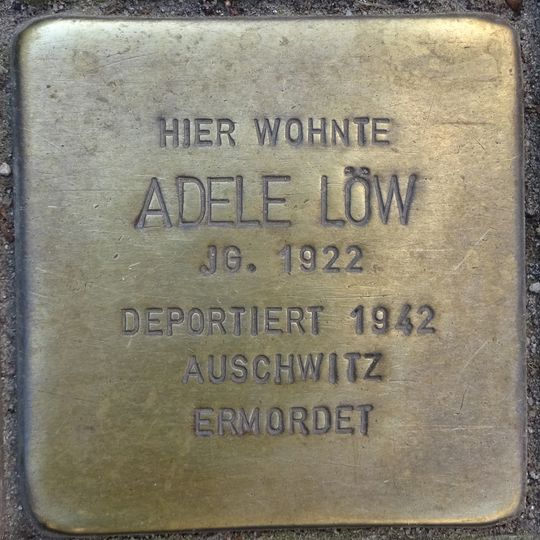Stolperstein à la mémoire d’Adele Löw