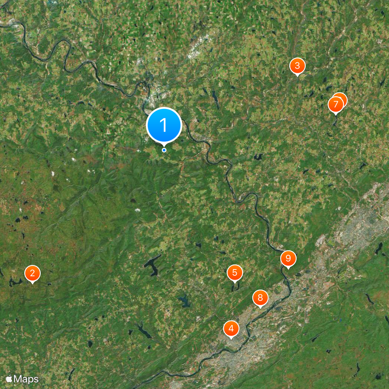 Hrabstwo Wyoming Mapa