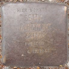 Stolperstein dedicated to Betty Kurzynski
