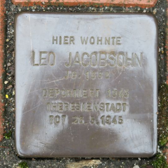 Stolperstein en memoria de Leo Jacobsohn