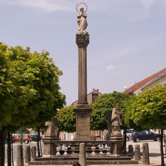 Maria column in Bystřice nad Pernštejnem