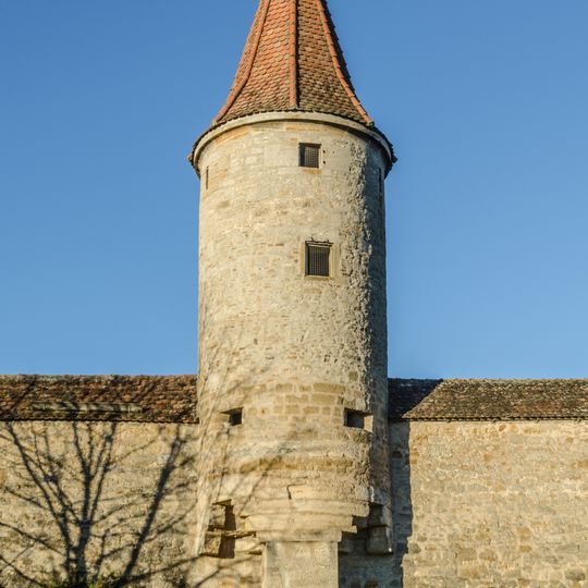 Wachturm Friedrich-Hörner-Weg 4; Nähe Friedrich-Hörner-Weg; Nähe Sterngasse; Spitalgasse 15 in Rothenburg ob der Tauber