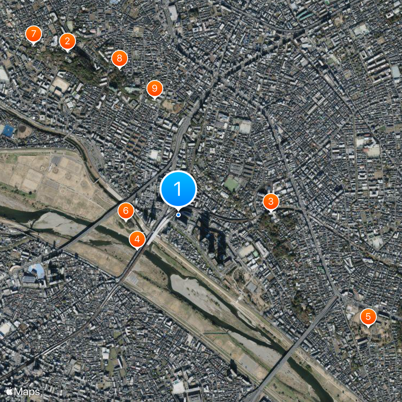 Futako-Tamagawa Rise Map