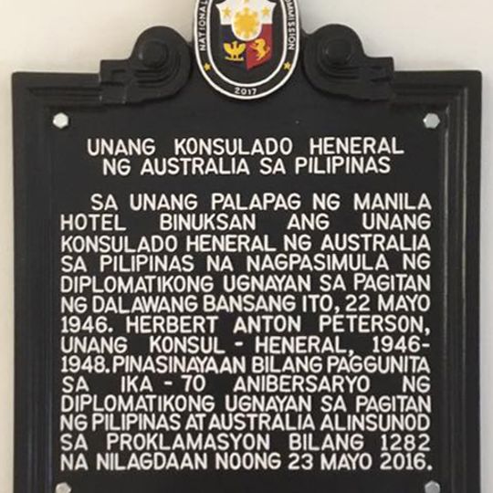 First Consulate General of Australia in the Philippines historical marker