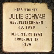 Stolperstein dedicated to Julie Schwab