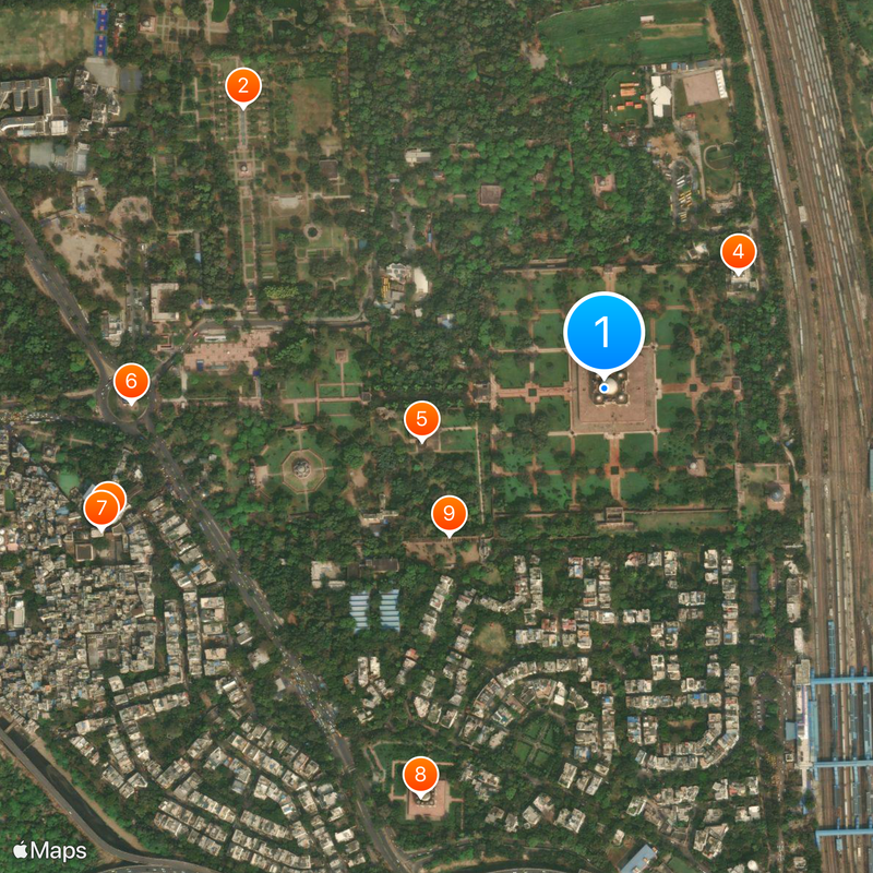 Grobowiec Humajuna Mapa