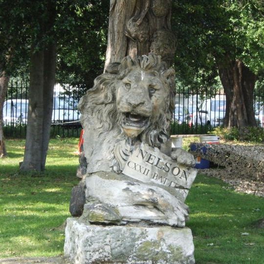 Carving On Lawn In Front Of Holly-Hedge House