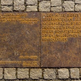 Plaque at Bebelplatz book burning memorial