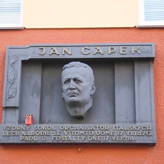 Pamětní deska Jana Čapka