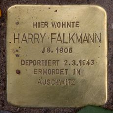Stolperstein en memoria de Harry Falkmann