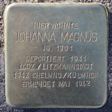 Stolperstein dedicated to Johanna Magnus