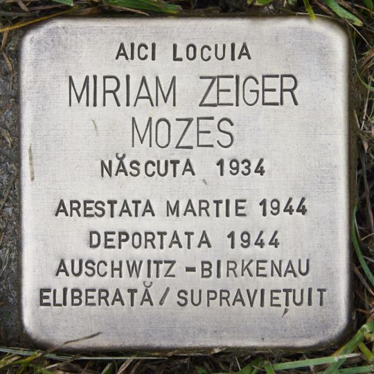 Stolperstein en memoria de Miriam Zeiger Mozes