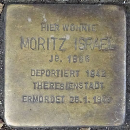 Stolperstein en memoria de Moritz Israel