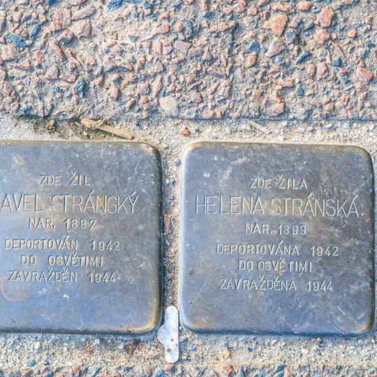 Stolperstein dedicated to Helena Stránská