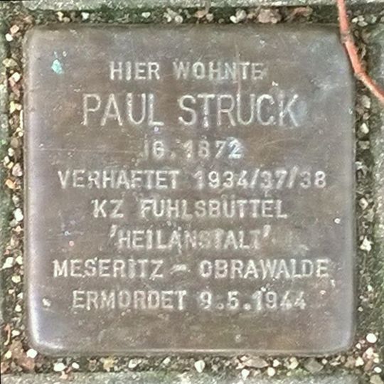 Stolperstein en memoria de Paul Struck