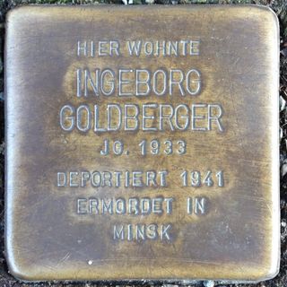 Stolperstein dedicated to Ingeborg Goldberger