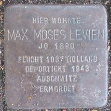 Stolperstein dedicated to Max Moses Levien