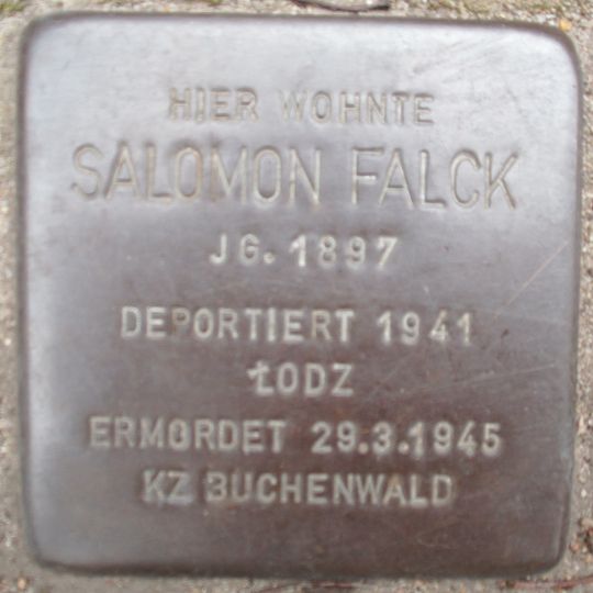 Stolperstein en memoria de Salomon Falck