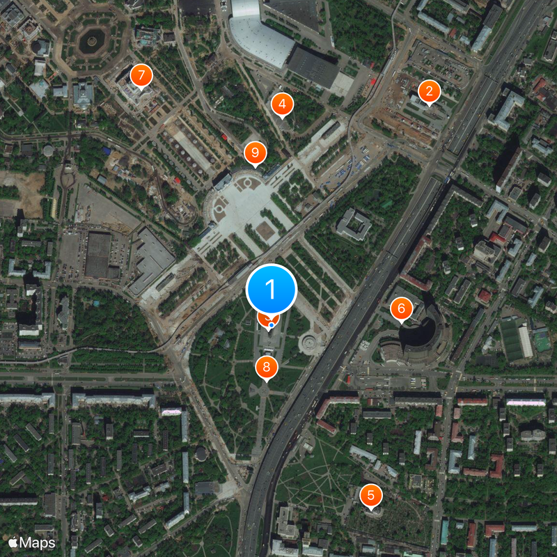 Monument to the Conquerors of Space Map