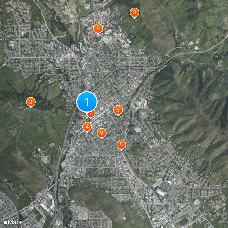 Mission San Luis Obispo de Tolosa Map