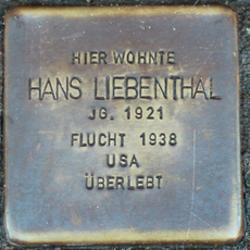 Stolperstein à la mémoire de Hans Liebenthal