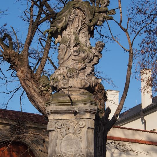 Statue of John of Nepomuk at Václavské náměstí in Olomouc