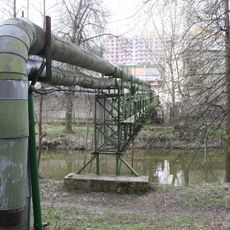 Potrubní lávka přes Jihlavu v Třebíči