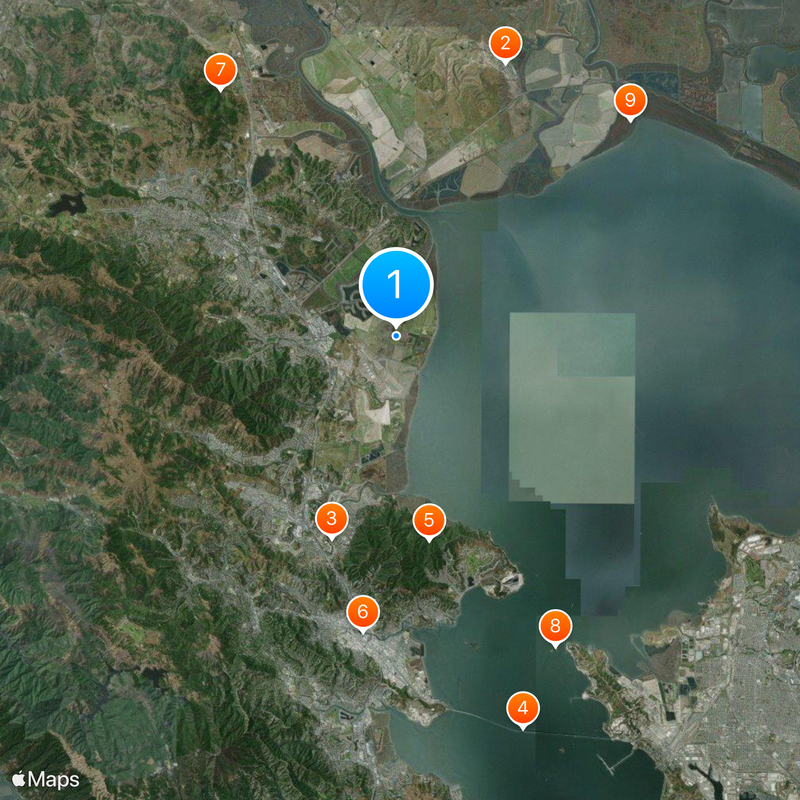 Hamilton Air Force Base Mappa