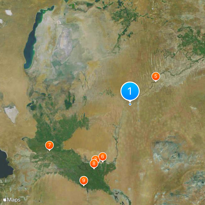 Turan Depression Map