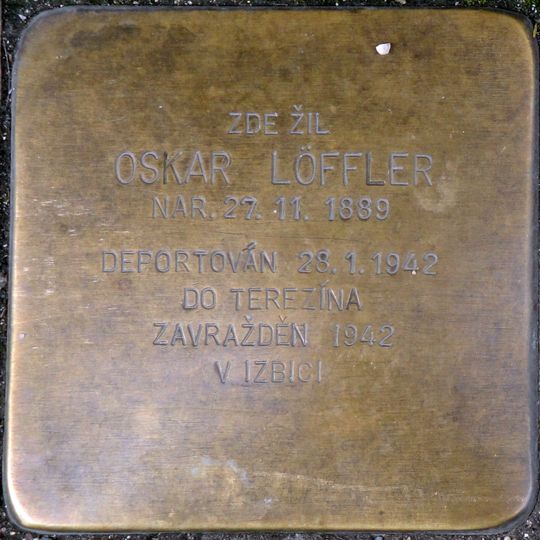 Stolperstein dedicated to Oskar Löffler