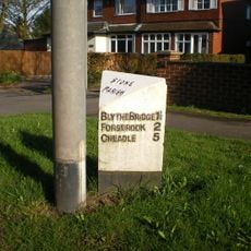 Milepost, between Meir Heath & Blythe Bridge
